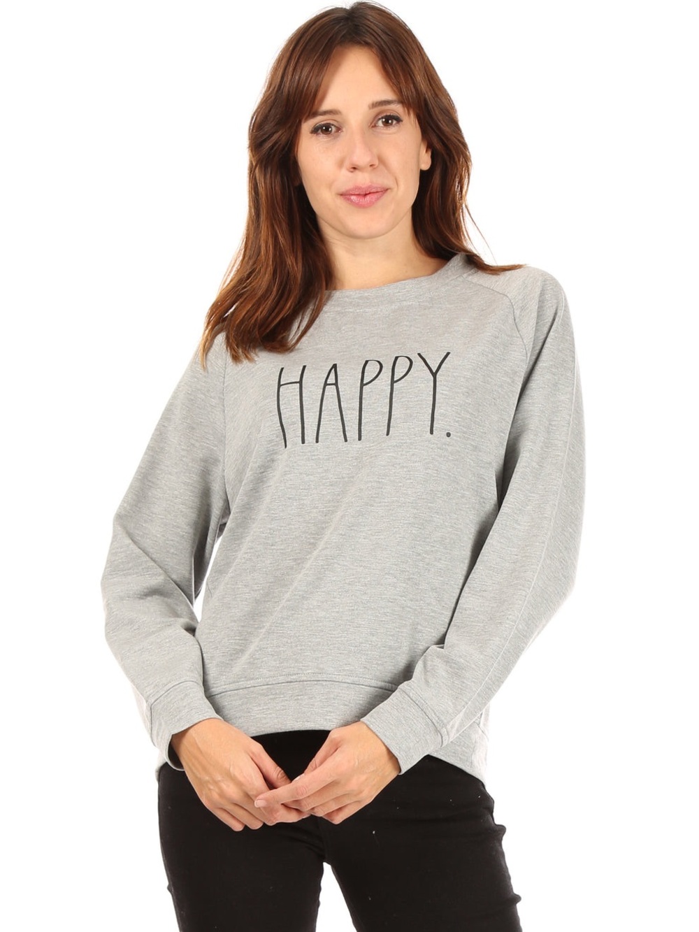 RAE DUNN HAPPY STUDIO RAGLAN SWEATSHIRT